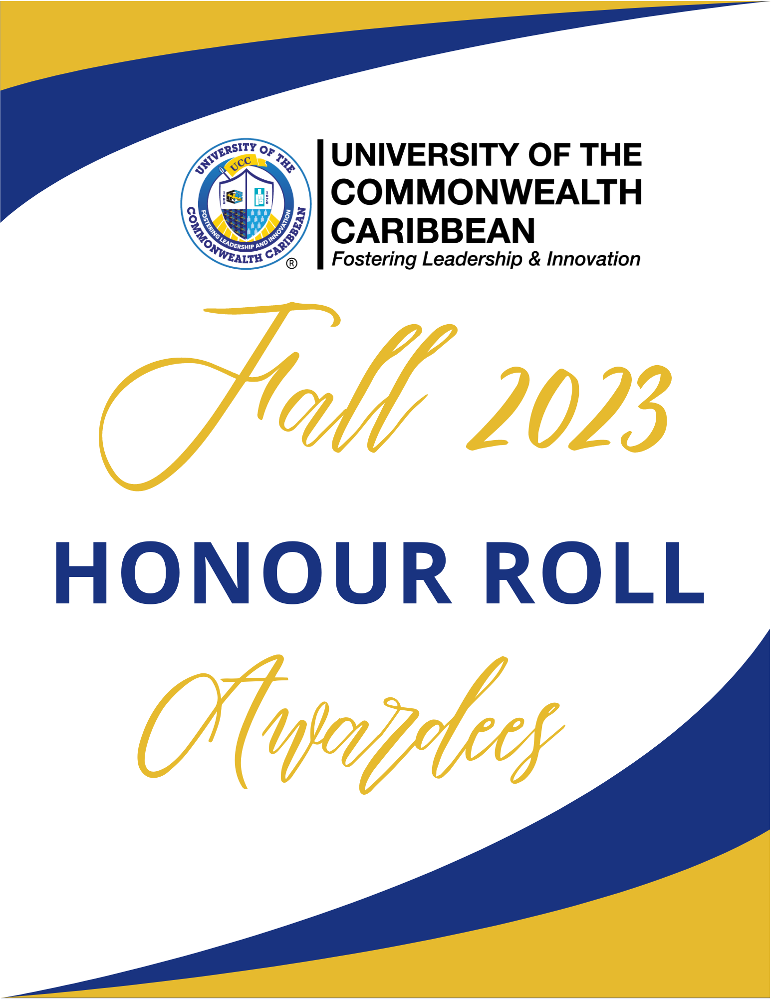 Fall 2023 Honour Roll List University of the Commonwealth Caribbean